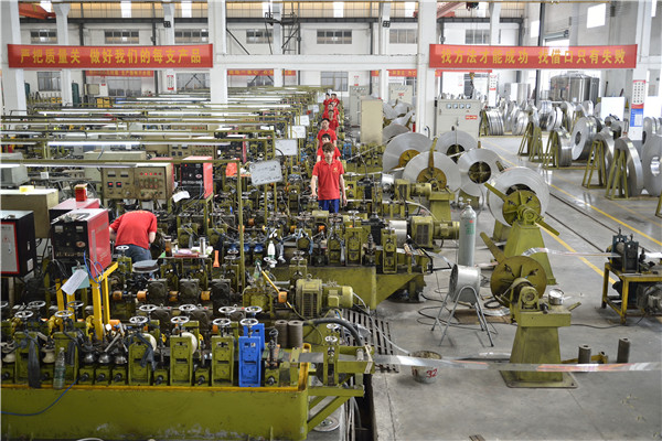 mg不朽情缘官网不锈钢管生产车间